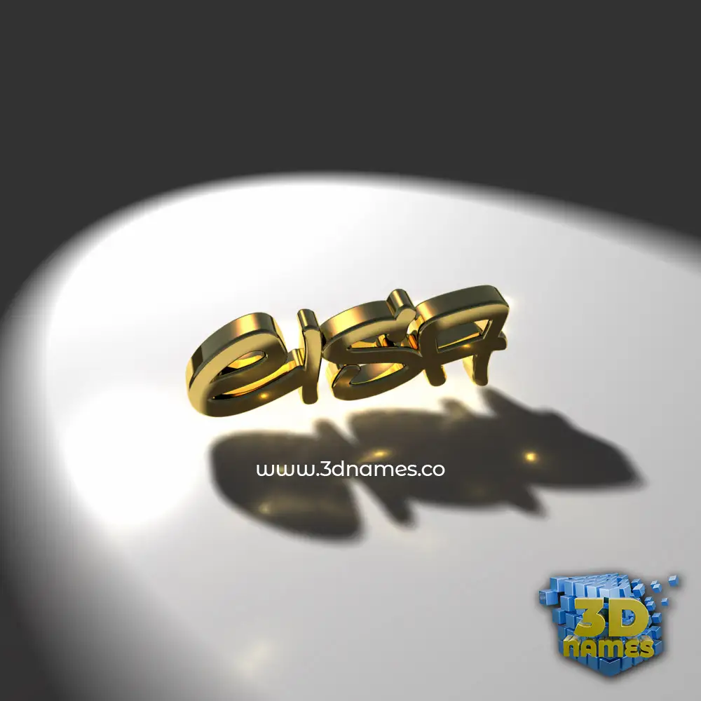 eisa in Gold Shine style - 3D name wallpaper