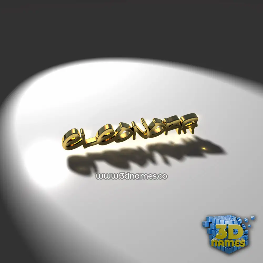 eleonora in Gold Shine style - 3D name wallpaper
