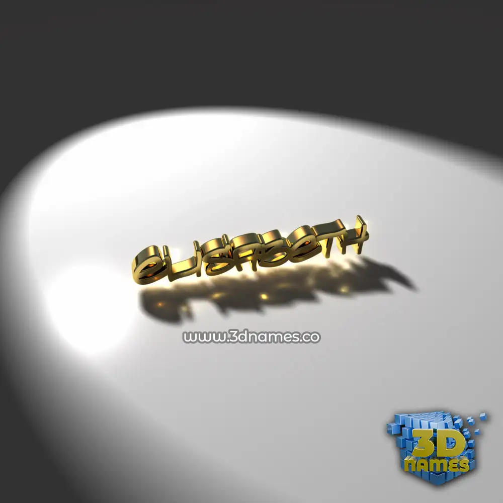 elisabeth in Gold Shine style - 3D name wallpaper