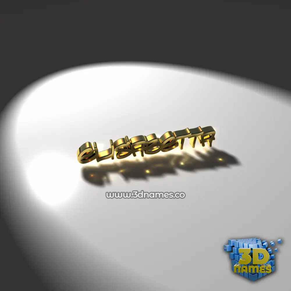 elisabetta in Gold Shine style - 3D name wallpaper