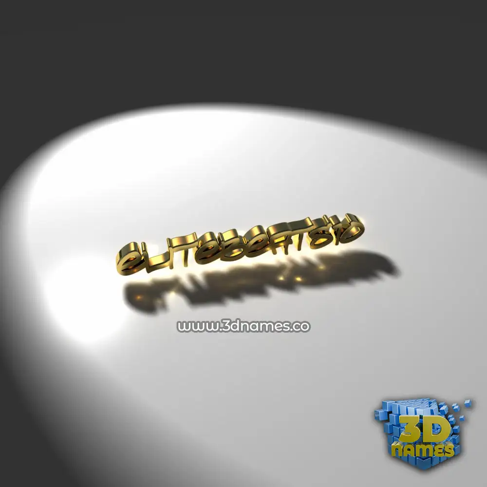 elitebeats10 in Gold Shine style - 3D name wallpaper