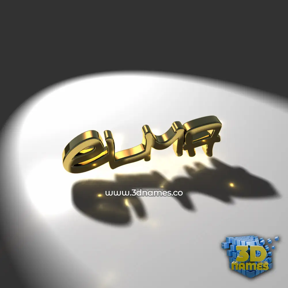 elma in Gold Shine style - 3D name wallpaper