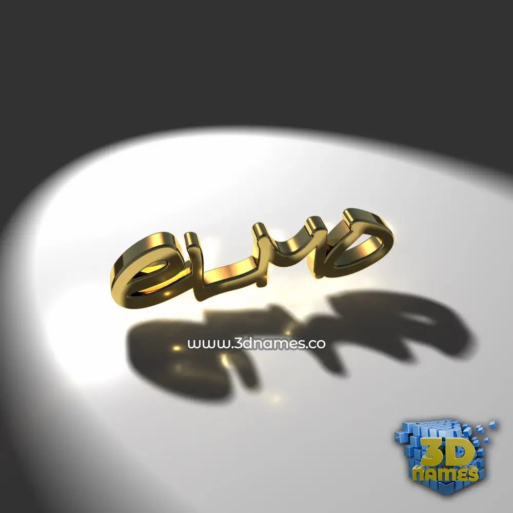 elmo in Gold Shine style - 3D name wallpaper
