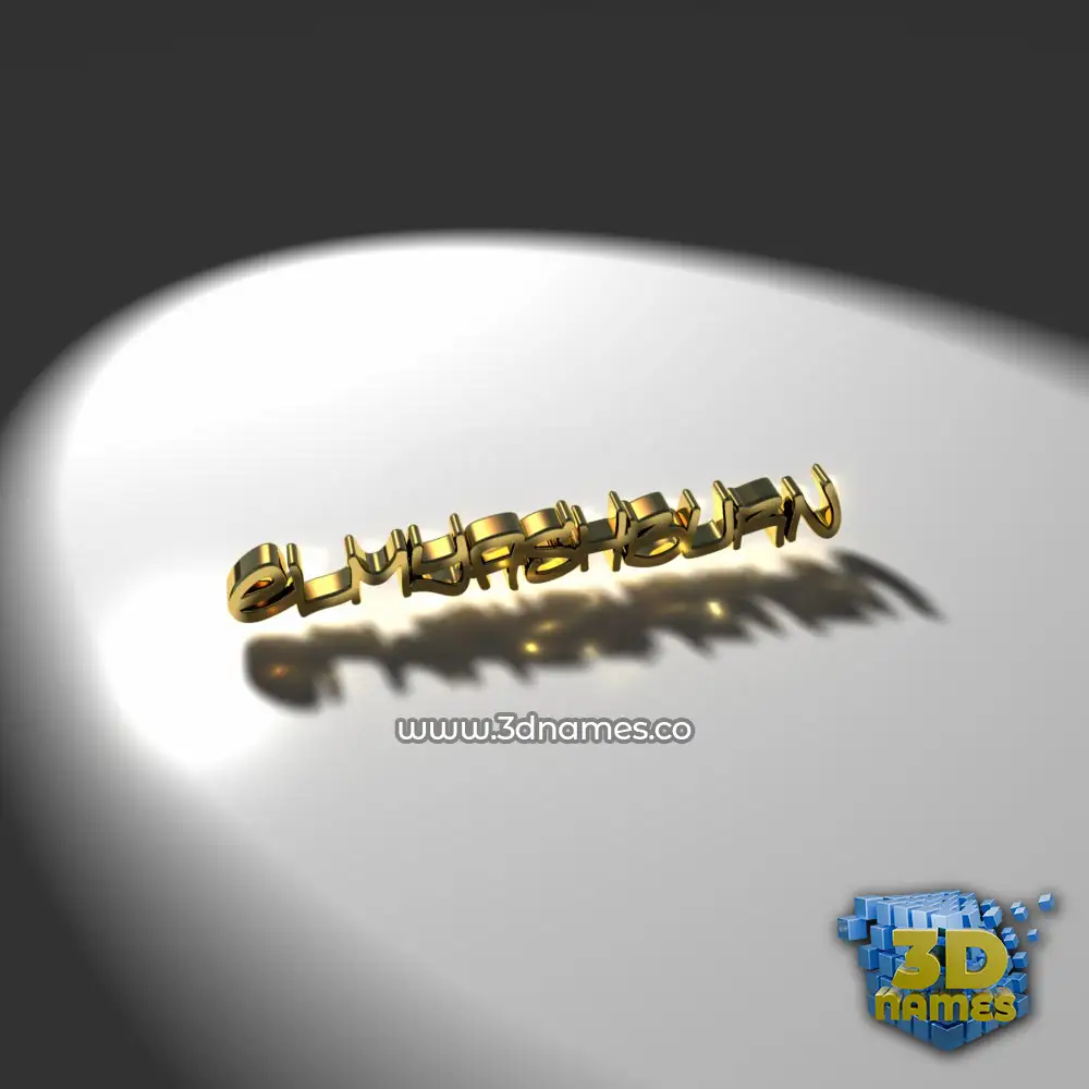 elmyashburn in Gold Shine style - 3D name wallpaper