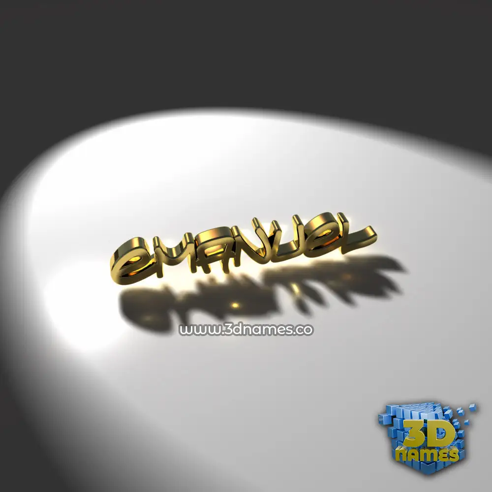 emanuel in Gold Shine style - 3D name wallpaper