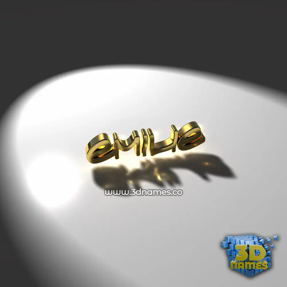emilie in Gold Shine style - 3D name wallpaper