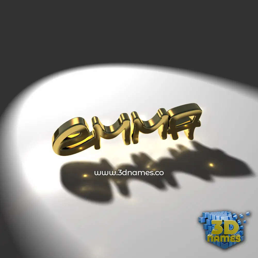 emma in Gold Shine style - 3D name wallpaper