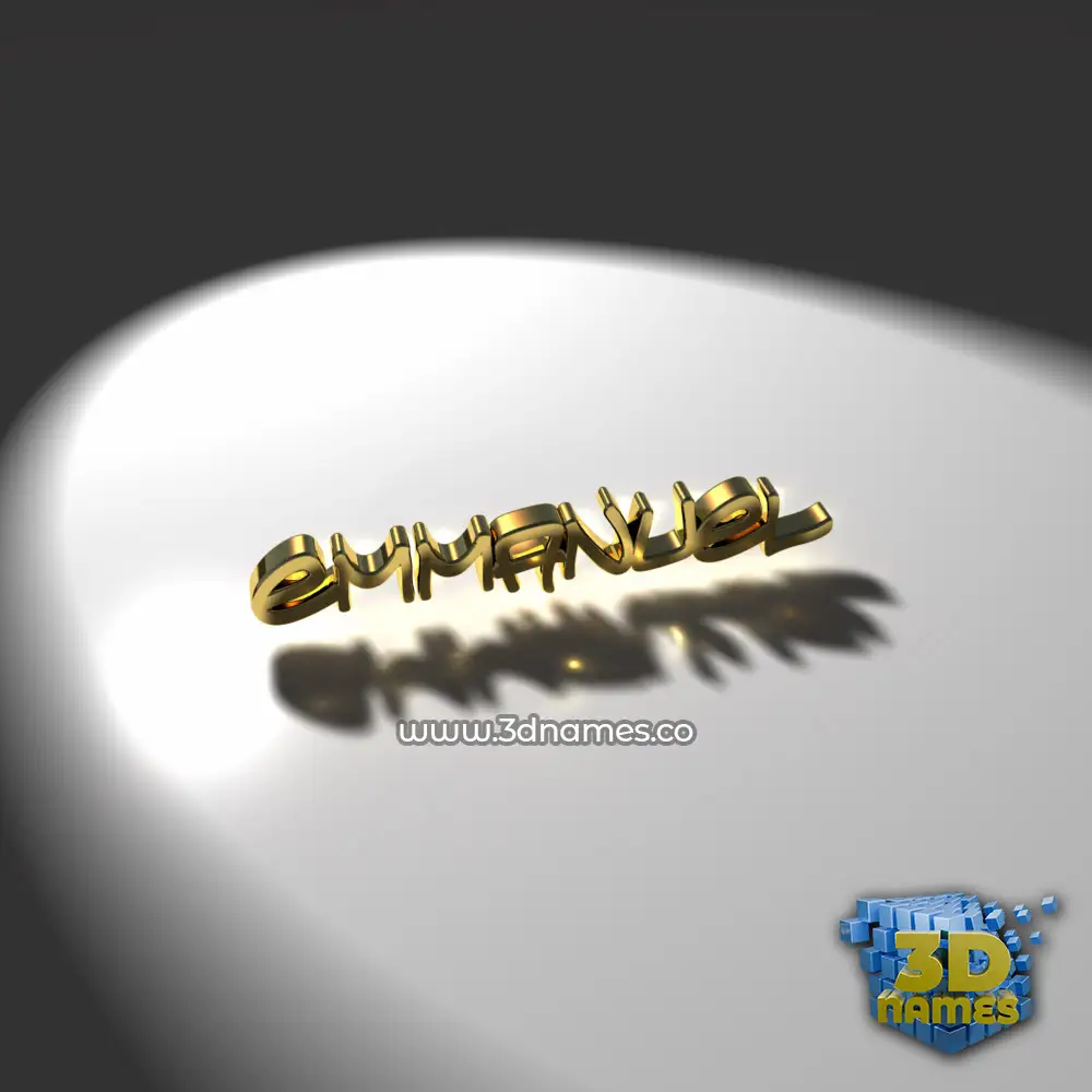 emmanuel in Gold Shine style - 3D name wallpaper