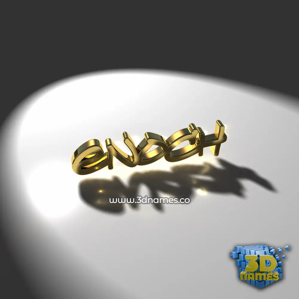 enoch in Gold Shine style - 3D name wallpaper