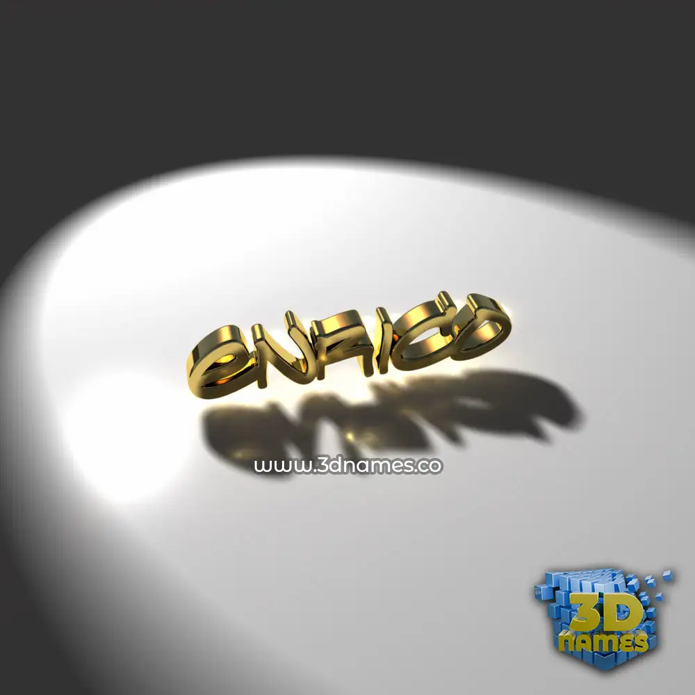 enrico in Gold Shine style - 3D name wallpaper