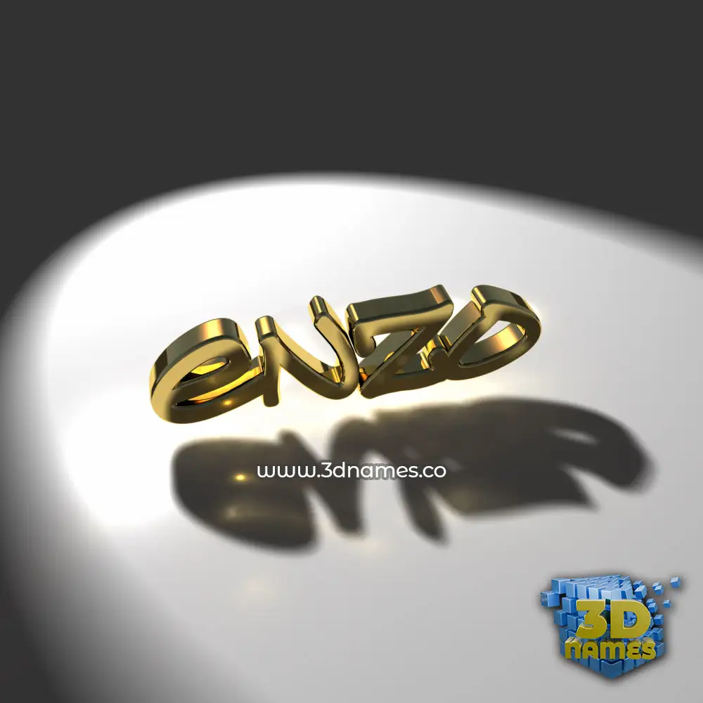 enzo in Gold Shine style - 3D name wallpaper