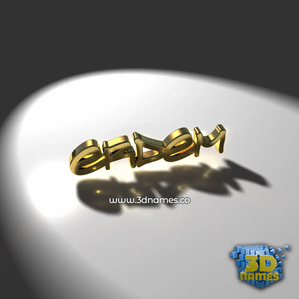 erdem in Gold Shine style - 3D name wallpaper