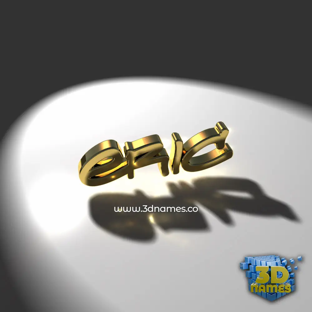 eric in Gold Shine style - 3D name wallpaper