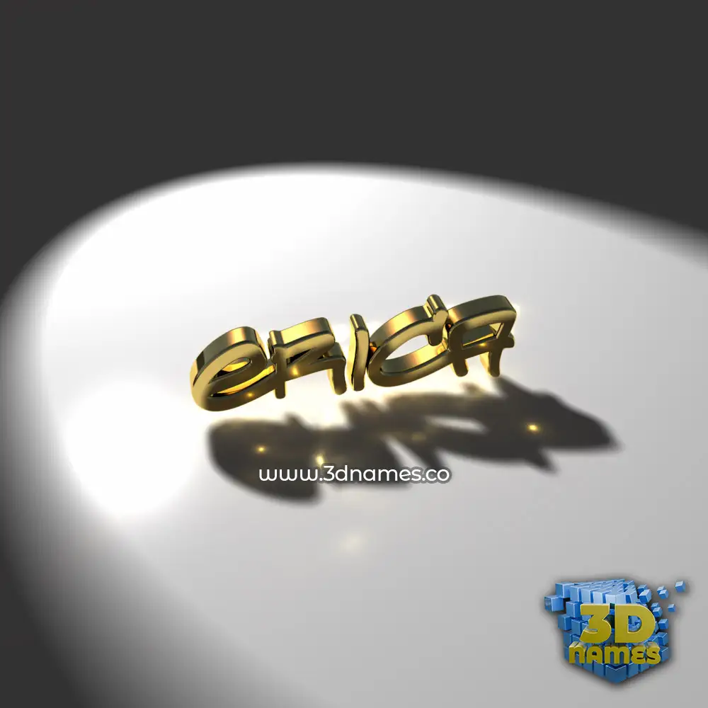 erica in Gold Shine style - 3D name wallpaper