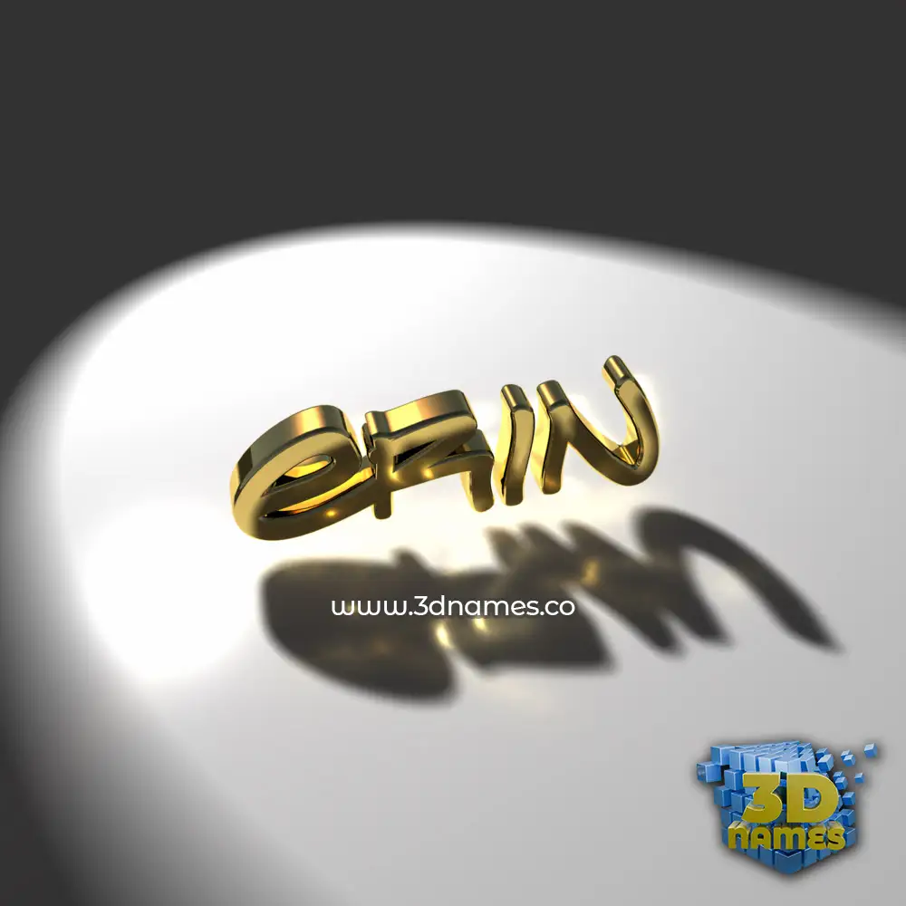 erin in Gold Shine style - 3D name wallpaper