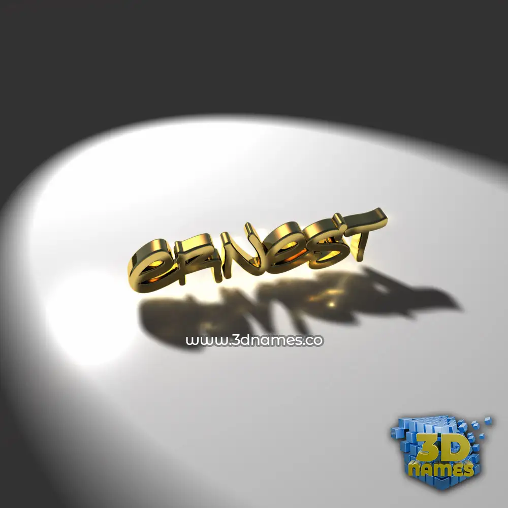 ernest in Gold Shine style - 3D name wallpaper