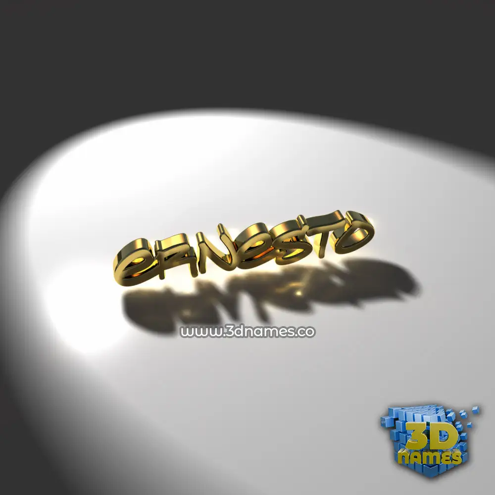 ernesto in Gold Shine style - 3D name wallpaper