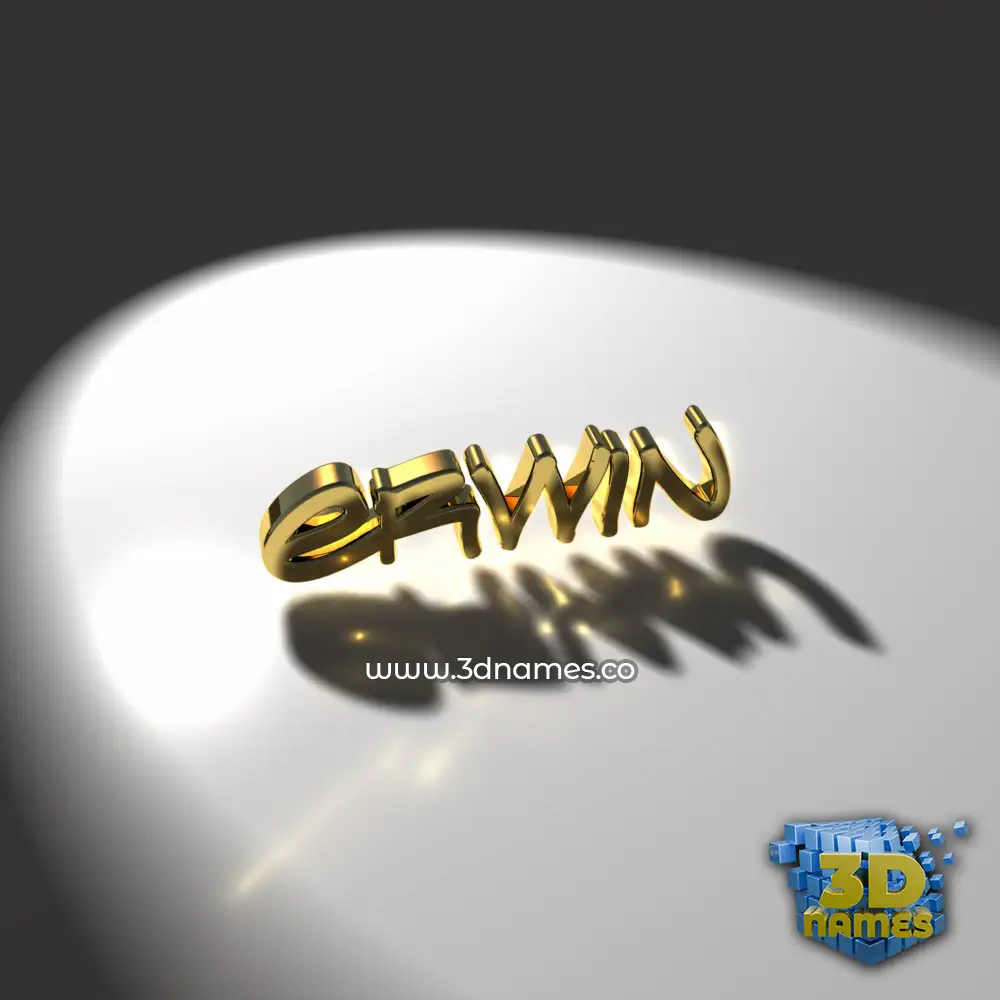 erwin in Gold Shine style - 3D name wallpaper