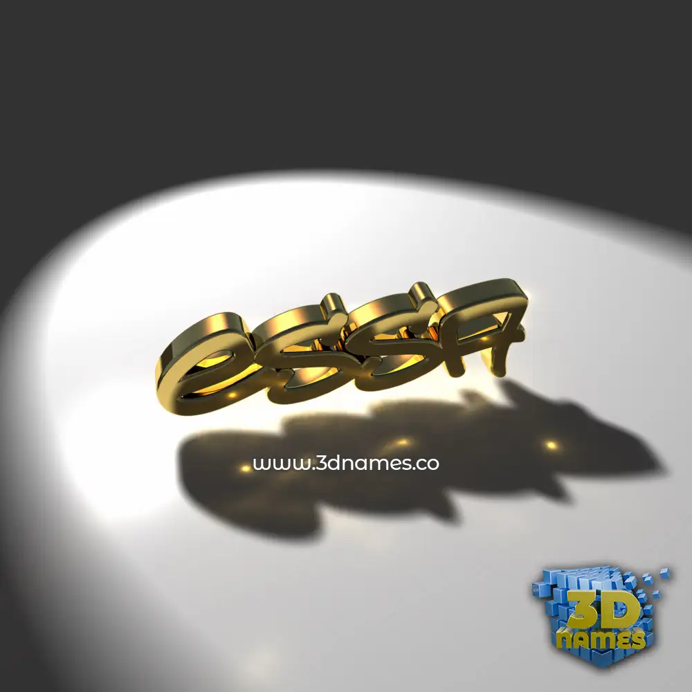 essa in Gold Shine style - 3D name wallpaper
