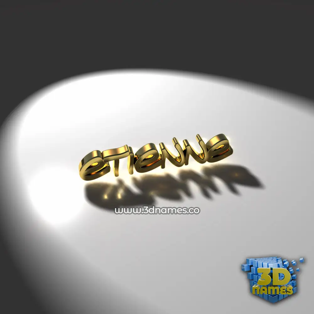 etienne in Gold Shine style - 3D name wallpaper