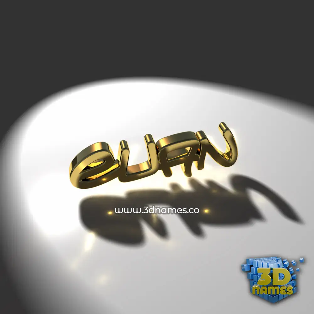 euan in Gold Shine style - 3D name wallpaper