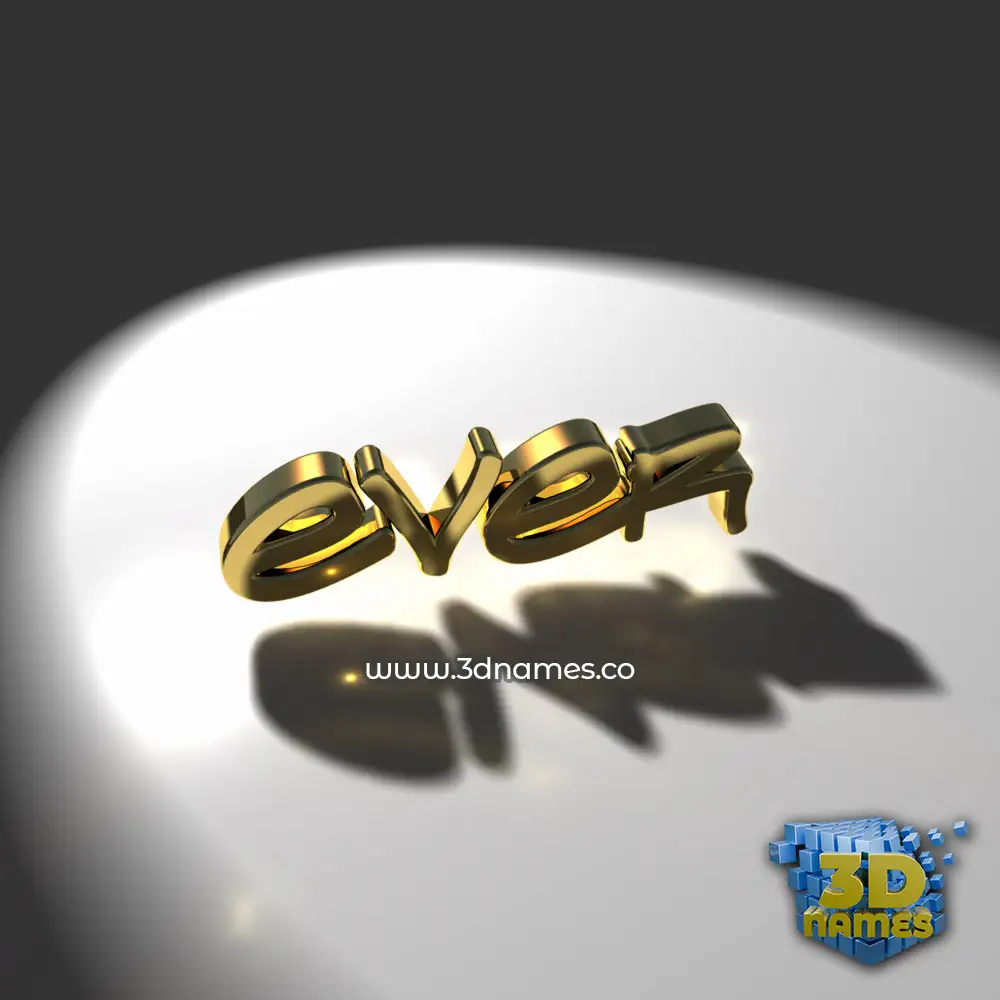 ever in Gold Shine style - 3D name wallpaper