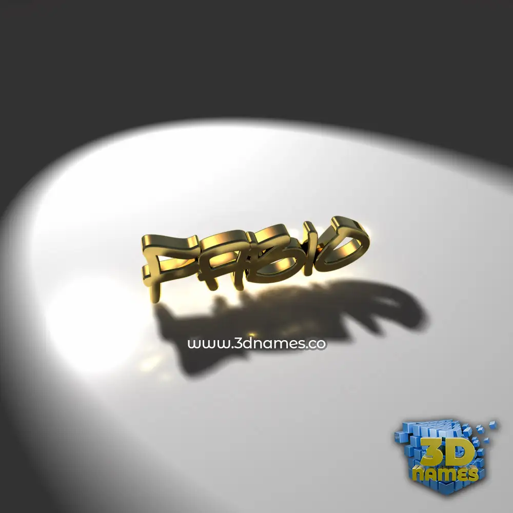 fabio in Gold Shine style - 3D name wallpaper