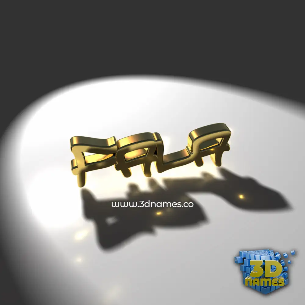 fala in Gold Shine style - 3D name wallpaper