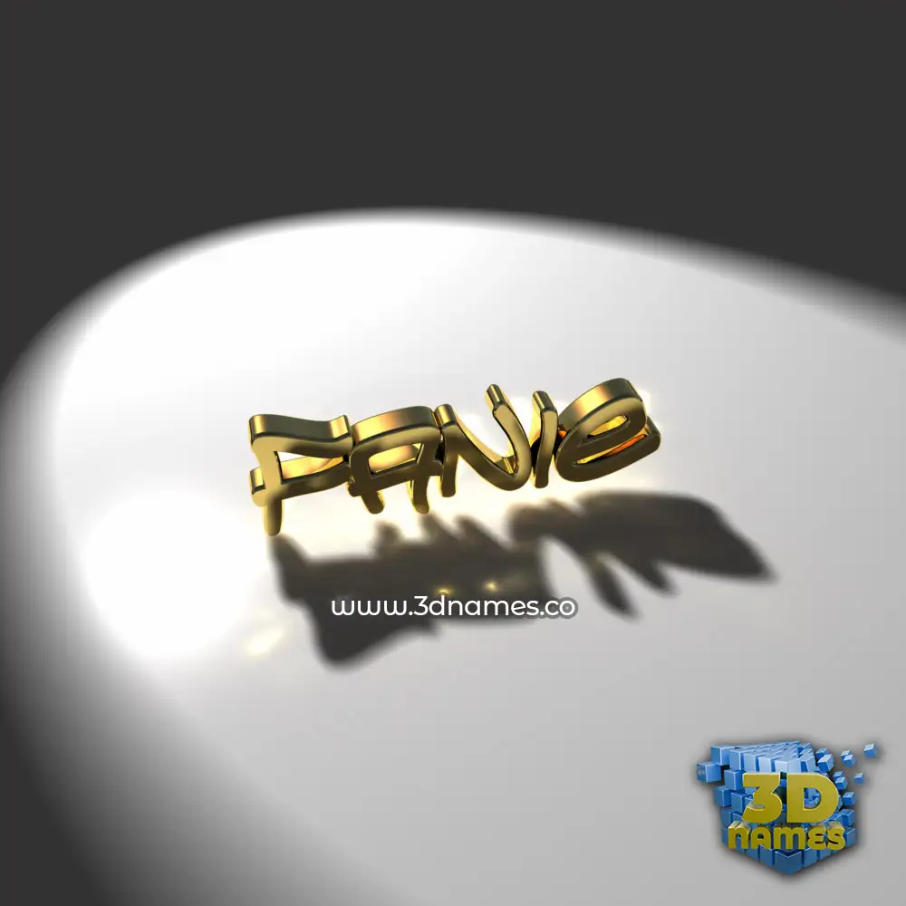 fanie in Gold Shine style - 3D name wallpaper
