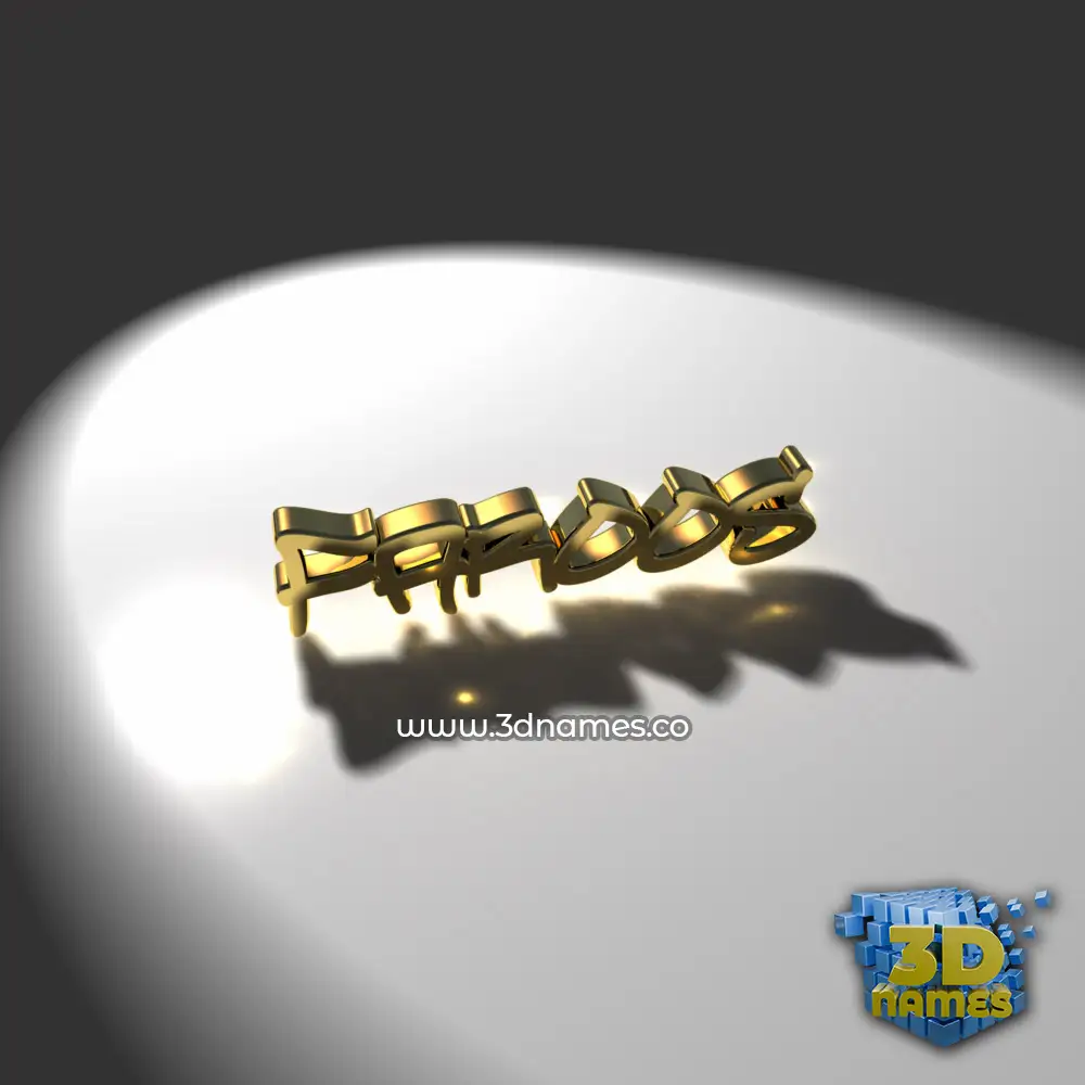 faroos in Gold Shine style - 3D name wallpaper