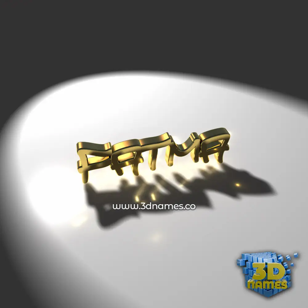 fatma in Gold Shine style - 3D name wallpaper