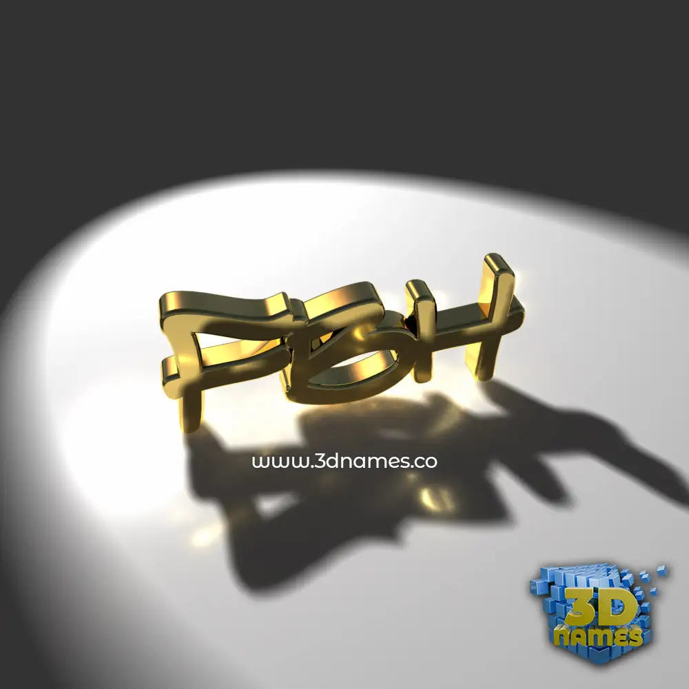 fbh in Gold Shine style - 3D name wallpaper