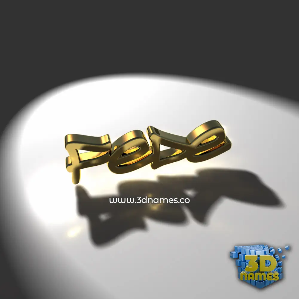 fede in Gold Shine style - 3D name wallpaper