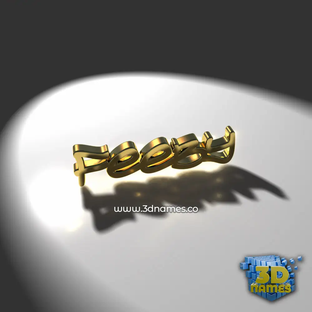feeby in Gold Shine style - 3D name wallpaper