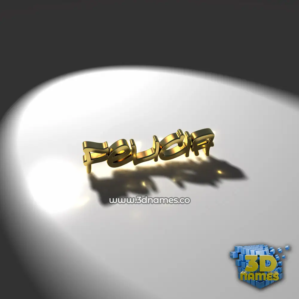 felicia in Gold Shine style - 3D name wallpaper