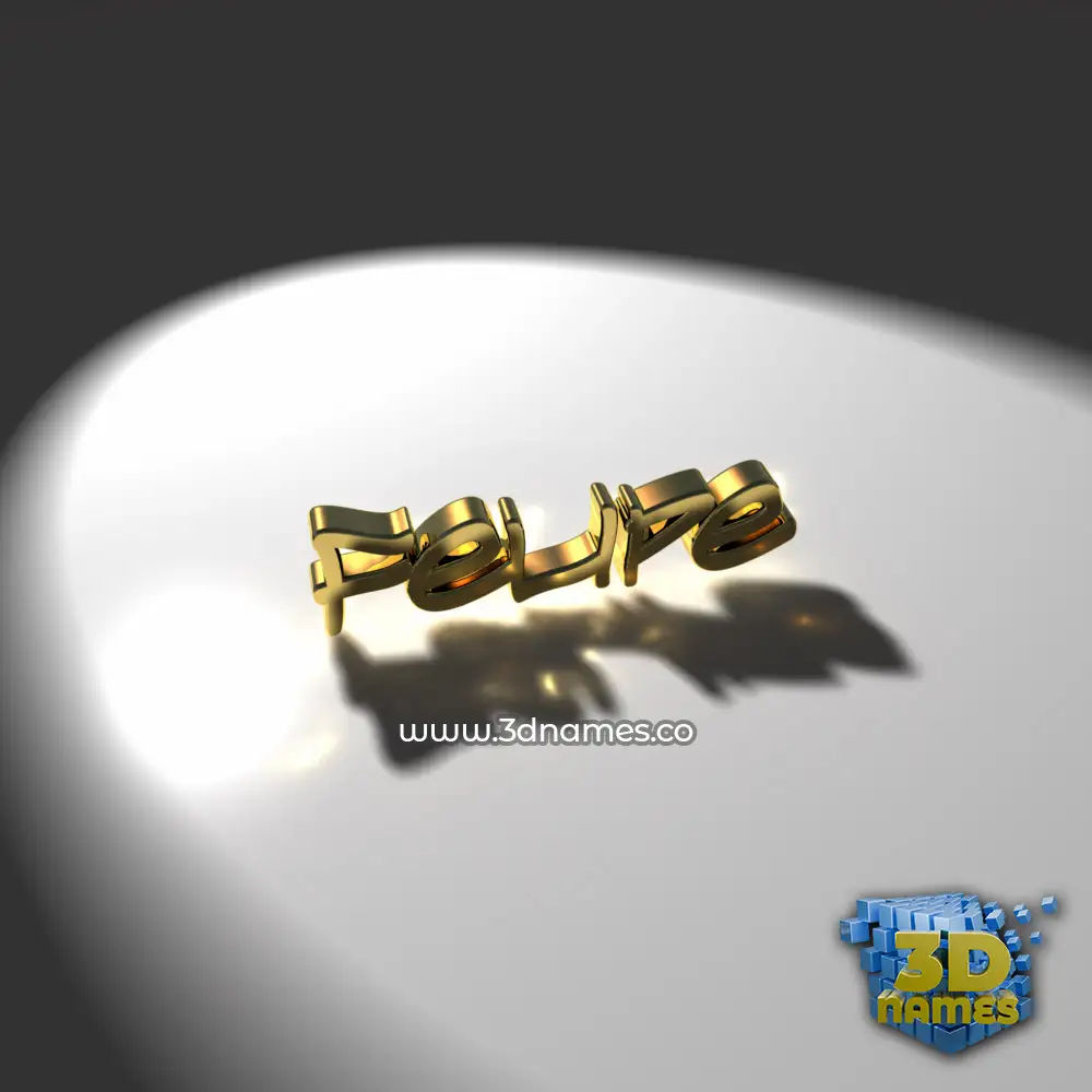 felipe in Gold Shine style - 3D name wallpaper
