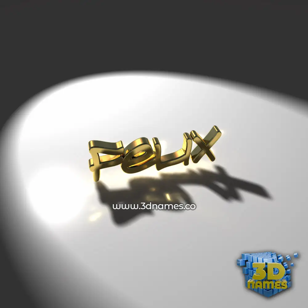 felix in Gold Shine style - 3D name wallpaper
