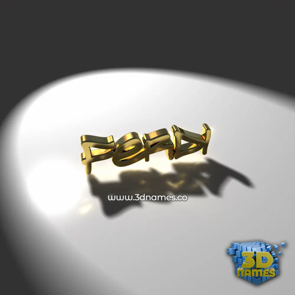 ferdi in Gold Shine style - 3D name wallpaper
