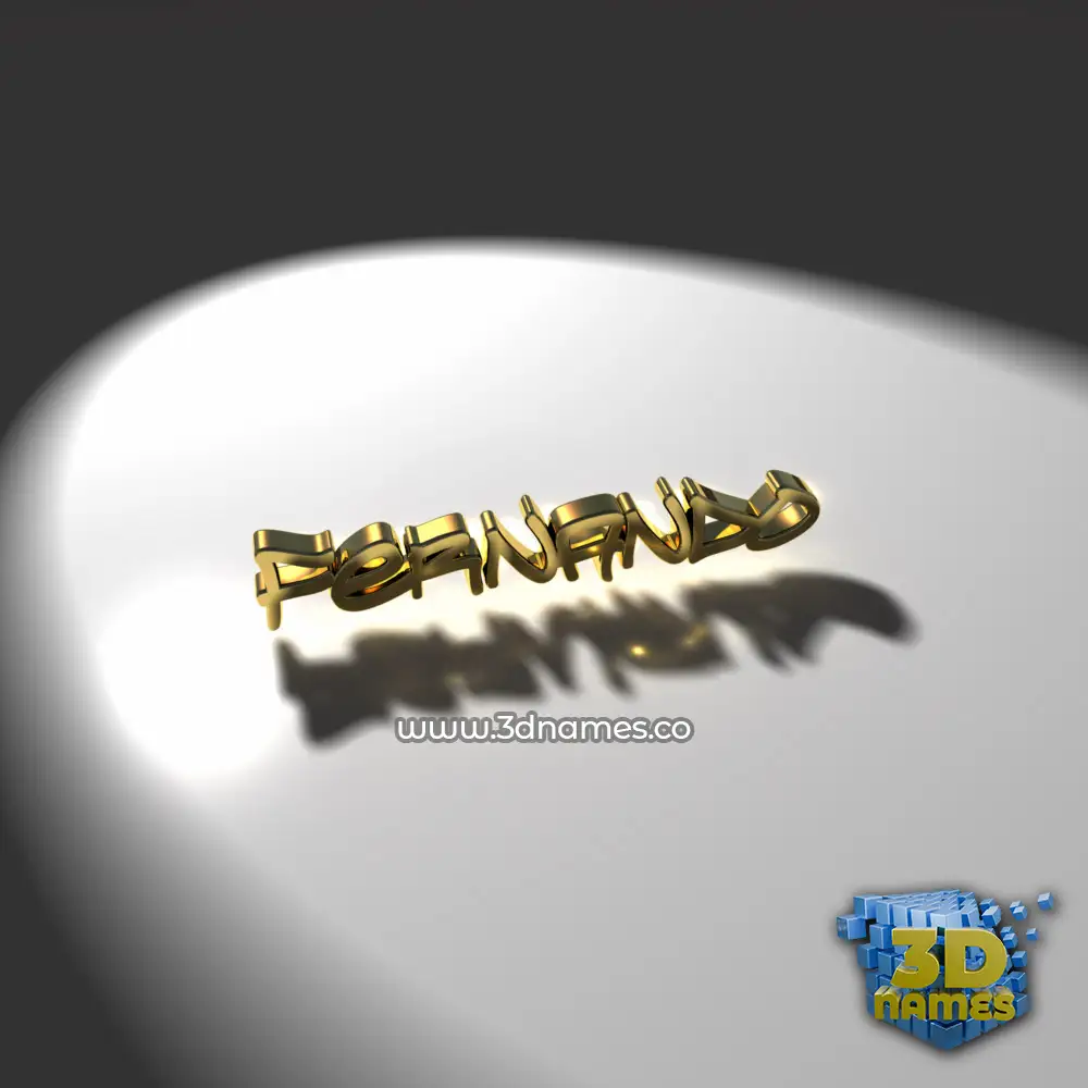 fernando in Gold Shine style - 3D name wallpaper