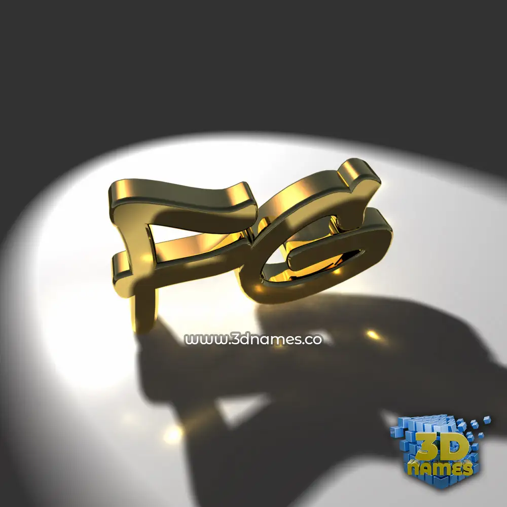 fg in Gold Shine style - 3D name wallpaper