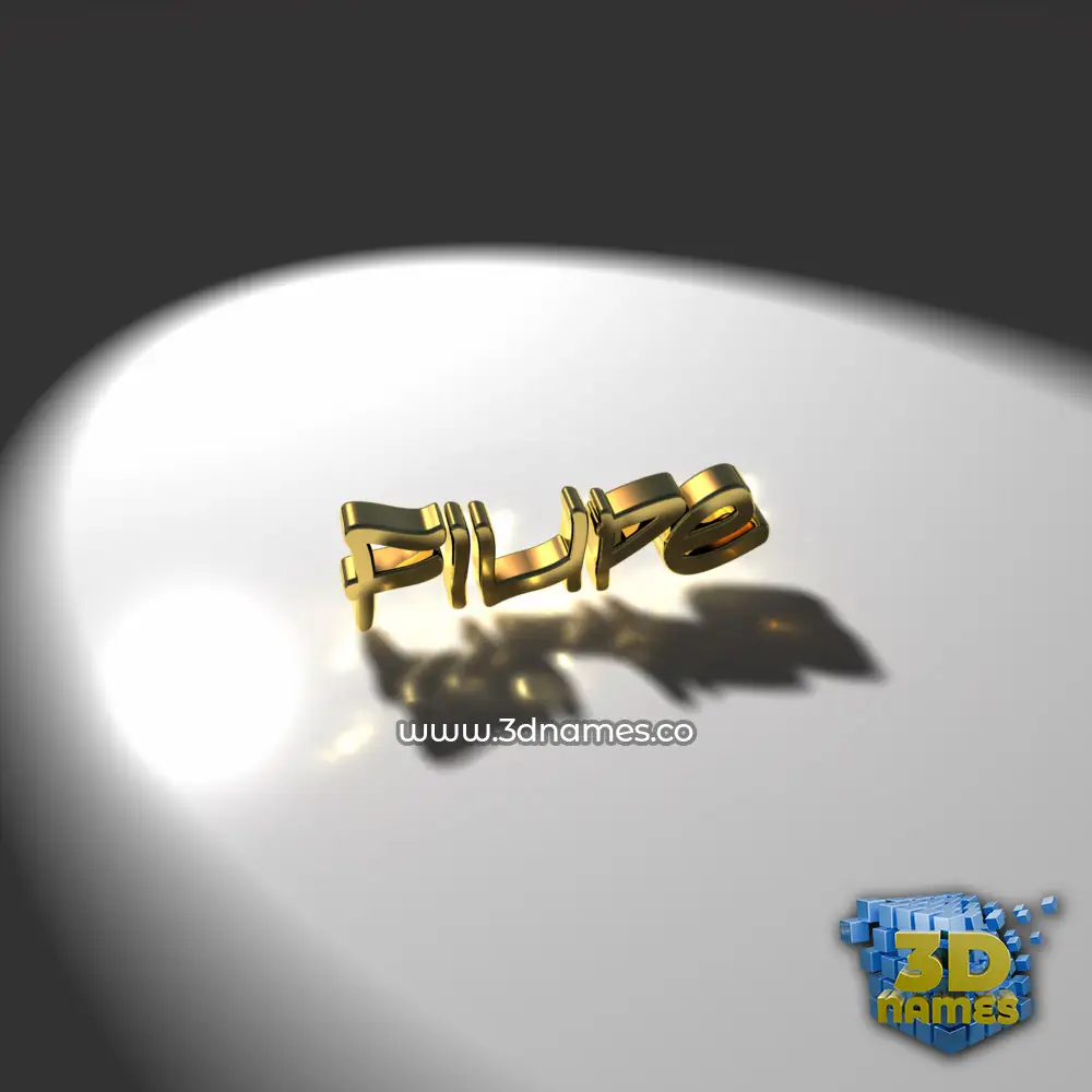 filipe in Gold Shine style - 3D name wallpaper