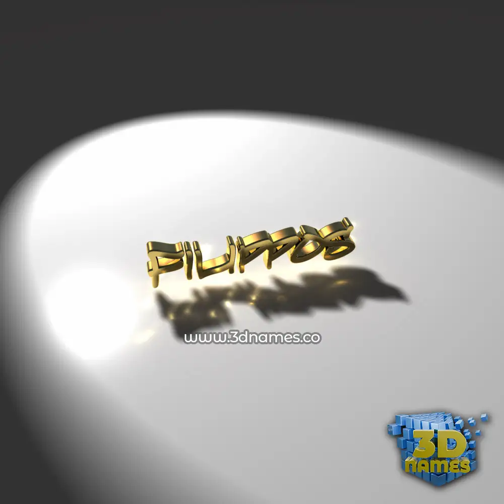 filippos in Gold Shine style - 3D name wallpaper