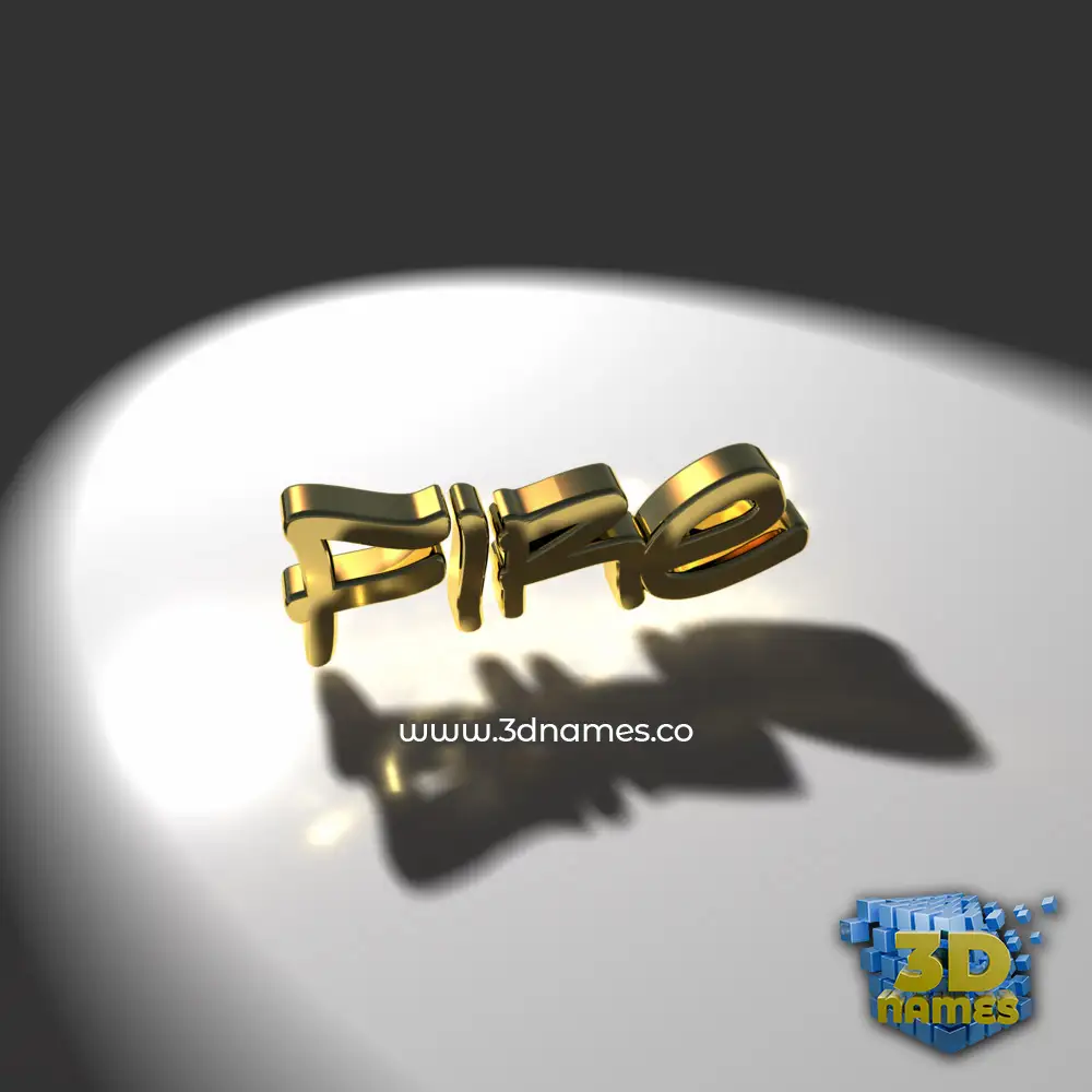fire in Gold Shine style - 3D name wallpaper