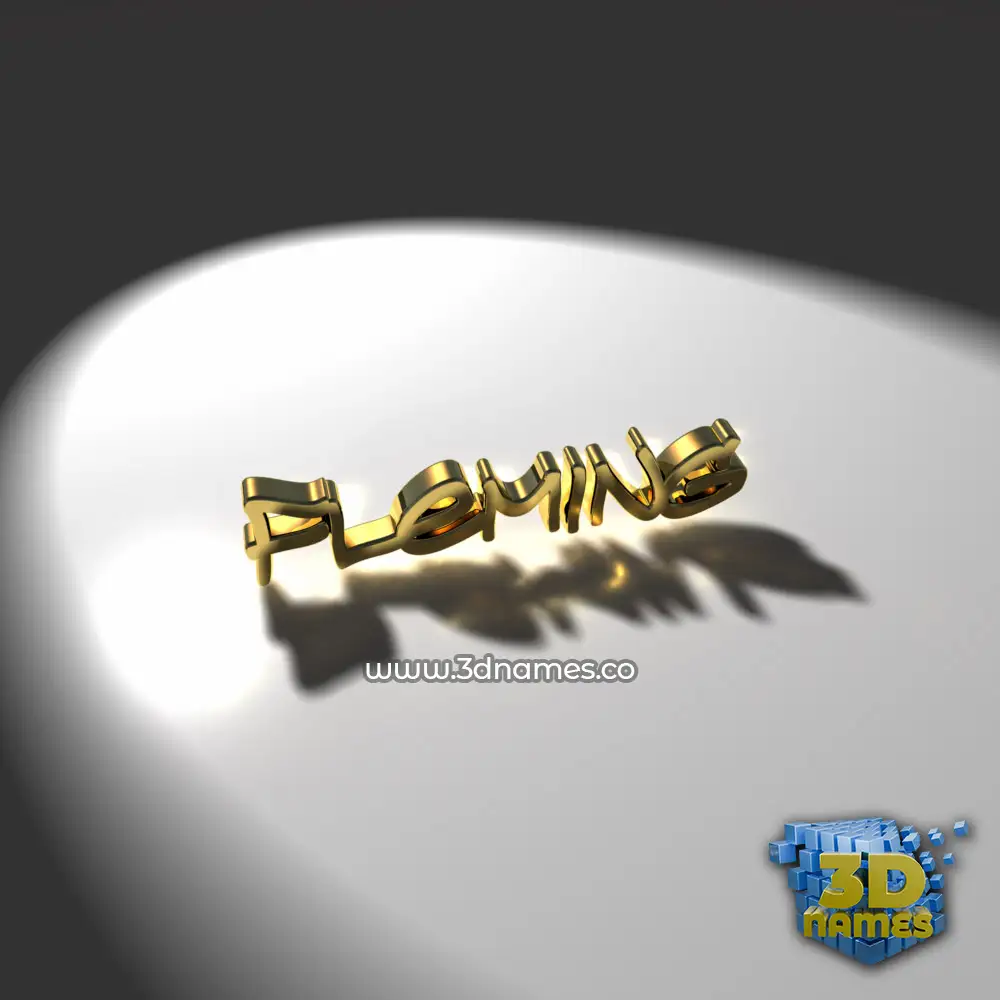 fleming in Gold Shine style - 3D name wallpaper