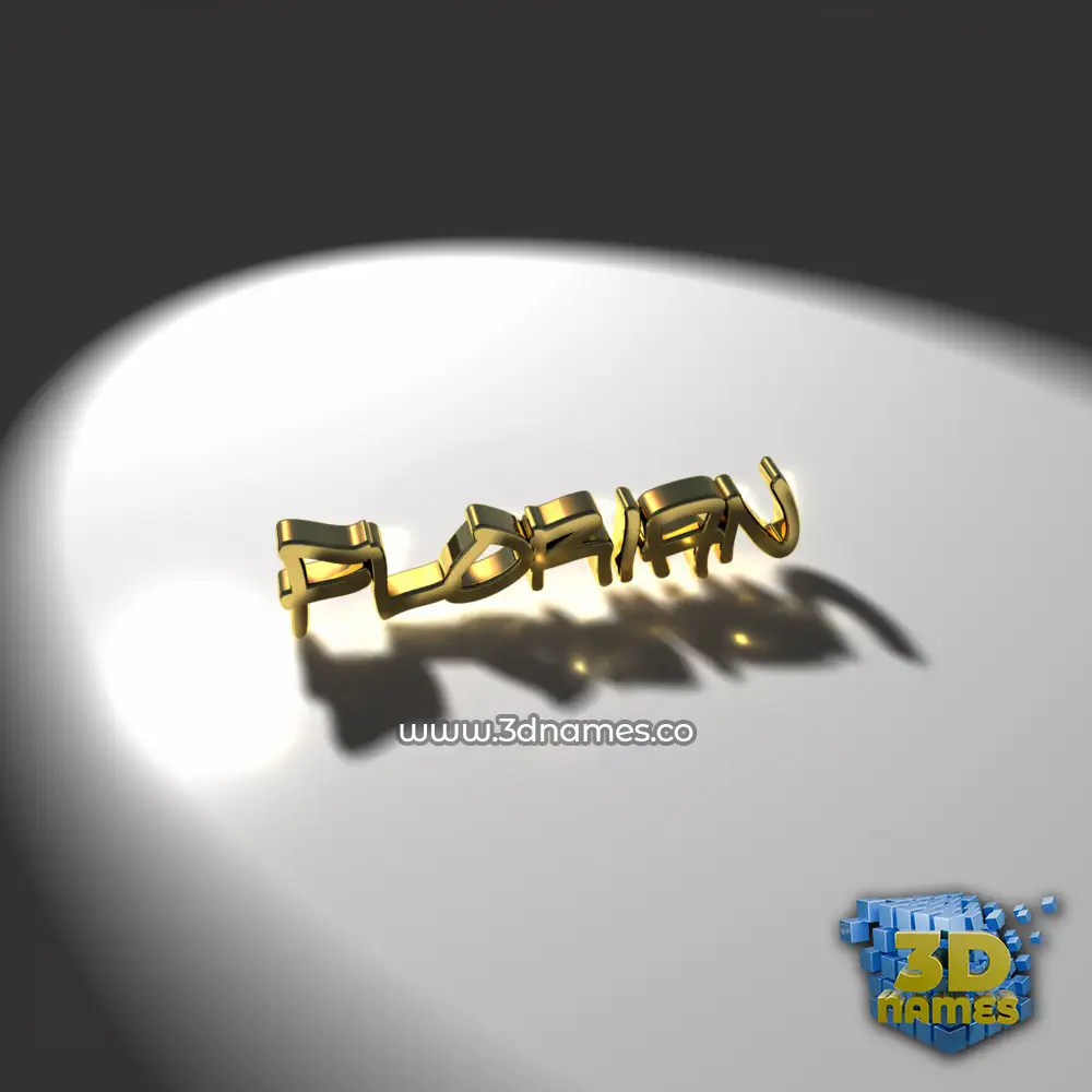 florian in Gold Shine style - 3D name wallpaper