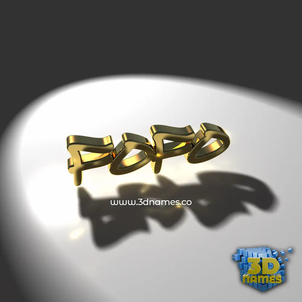 fofo in Gold Shine style - 3D name wallpaper