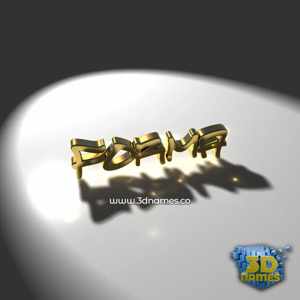 forma in Gold Shine style - 3D name wallpaper