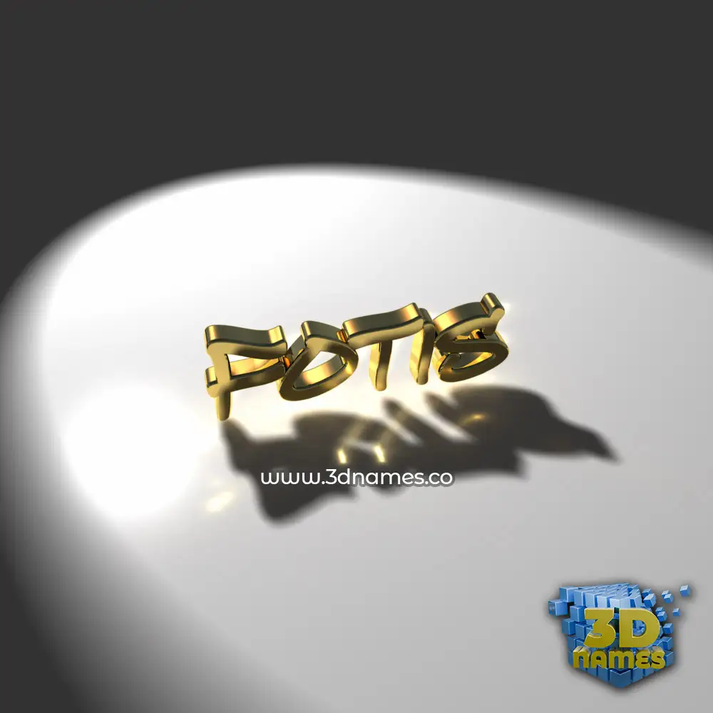 fotis in Gold Shine style - 3D name wallpaper