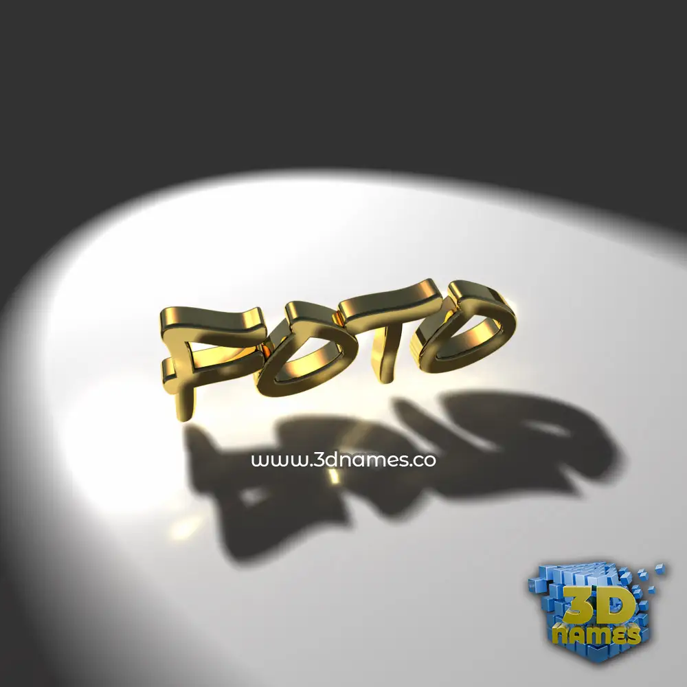 foto in Gold Shine style - 3D name wallpaper