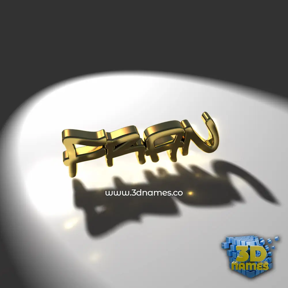 fran in Gold Shine style - 3D name wallpaper